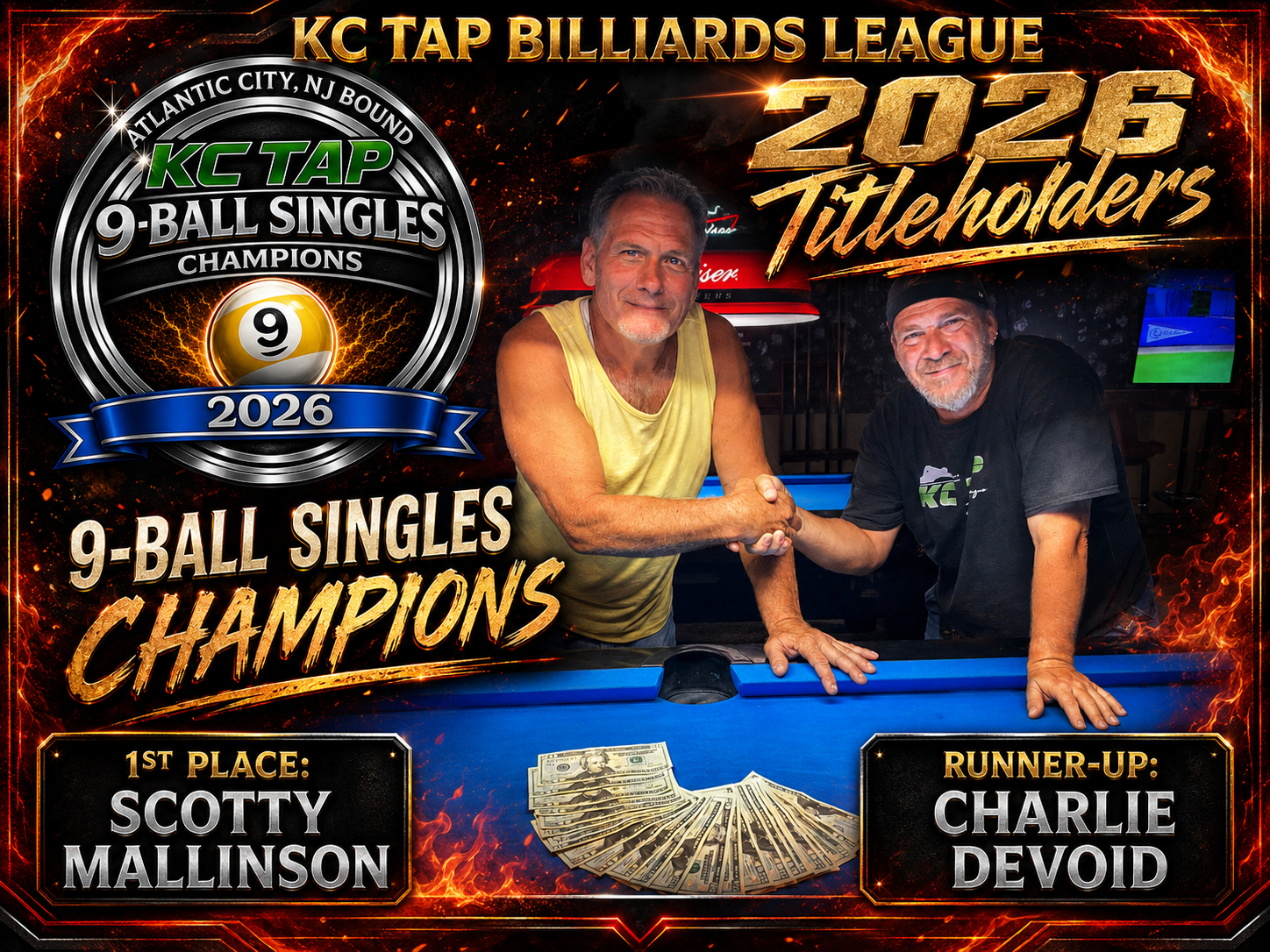 9-Ball Singles 2026 Titleholders winning picture